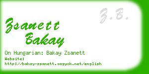 zsanett bakay business card